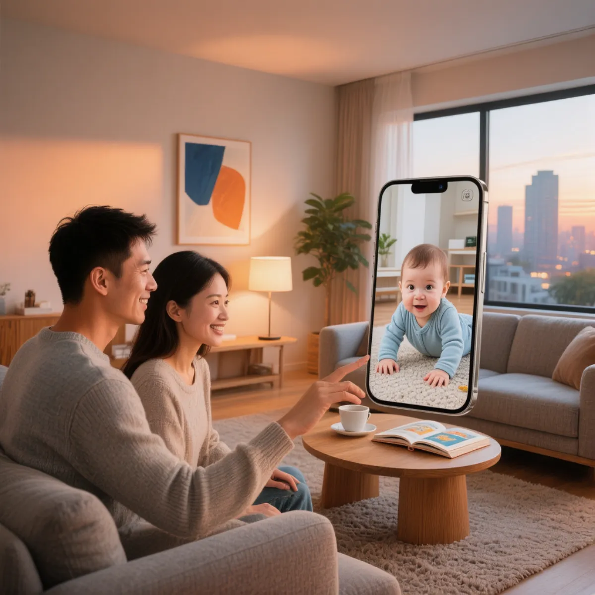 当监控告诉我，女儿想我们了